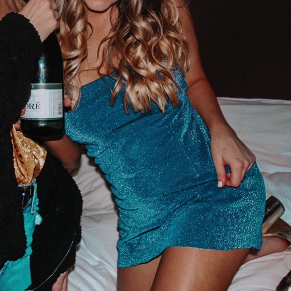 Blue Sparkle Wild Fable Mini Dress size M